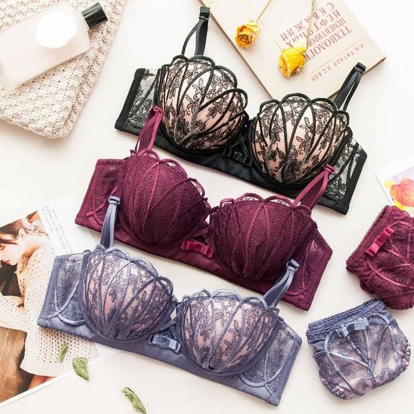 set deepv neck hollow out young girls lace underwear 12 cup small cotton bra set embroidery push up lingerie women brabrief j230426, Red;black
set deepv neck hollow out young girls lace underwear 12 cup small cotton bra set embroidery push up lingerie women brabrief j230426, Red;black