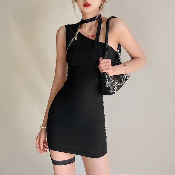 party dresses summer new design sense structural design recombination series hollowed-out collar hanging neck sling dress female cool 230322, White;black
party dresses summer new design sense structural design recombination series hollowed-out collar hanging neck sling dress female cool 230322, White;black