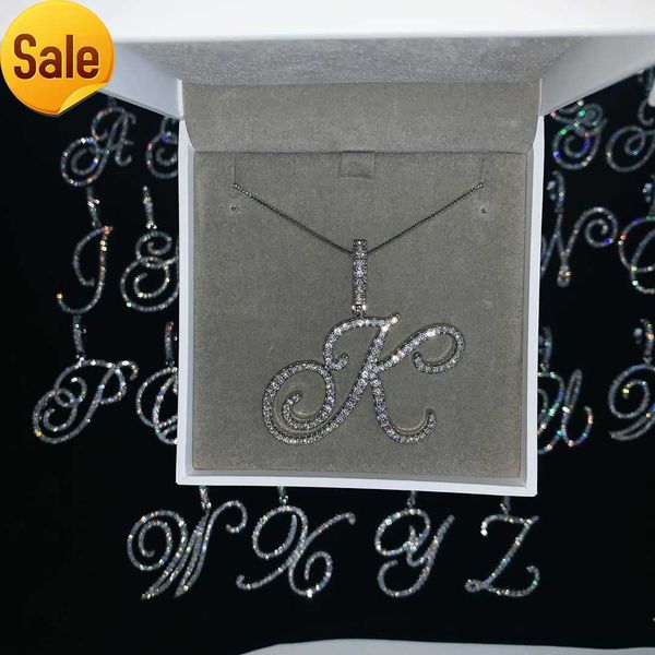 cursive 26 initial letter pendant necklace micro pave 5a cubic zirconia cz alphabet name jewelry, Silver
cursive 26 initial letter pendant necklace micro pave 5a cubic zirconia cz alphabet name jewelry, Silver