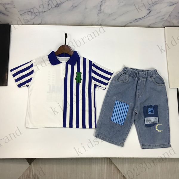 2023 high end children polo sets stripe bear printing t shirts with jeans two pieces sets kids designer cotton t shirts washed denim short p, White
2023 high end children polo sets stripe bear printing t shirts with jeans two pieces sets kids designer cotton t shirts washed denim short p, White