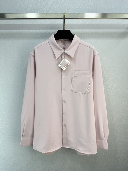 women's blouses & shirts european fashion luxury designer designs pink lapel shirt, White
women's blouses & shirts european fashion luxury designer designs pink lapel shirt, White