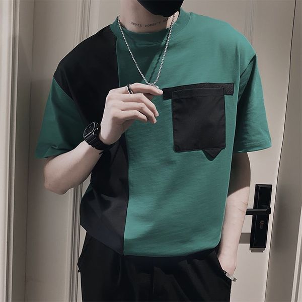 men's t-shirts fashion o-neck spliced pockets asymmetrical t-shirt men's clothing summer oversized casual pullovers korean tee shi, White;black
men's t-shirts fashion o-neck spliced pockets asymmetrical t-shirt men's clothing summer oversized casual pullovers korean tee shi, White;black
