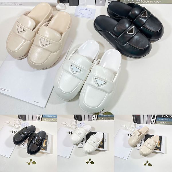 women mules prad soft lining leather sandals slippers mule slides white womens scuffs indoors outdoor fashions size 35-40, Black
women mules prad soft lining leather sandals slippers mule slides white womens scuffs indoors outdoor fashions size 35-40, Black