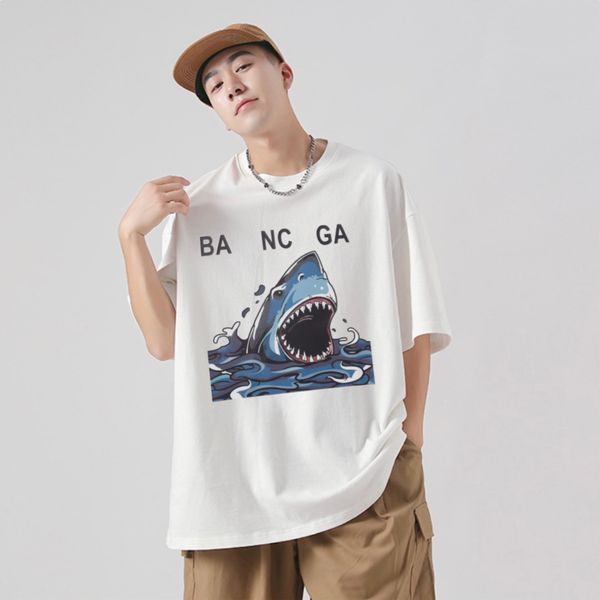paris designer men's t shirt fashion shark pattern letter tee 100% cotton breathable women's polo shirt eu size s-xl, White;black
paris designer men's t shirt fashion shark pattern letter tee 100% cotton breathable women's polo shirt eu size s-xl, White;black