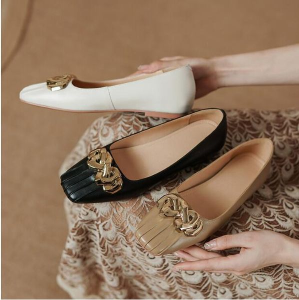 white black beige casual shoes women fashion square toe gold metal office shoes lady driving loafers
white black beige casual shoes women fashion square toe gold metal office shoes lady driving loafers