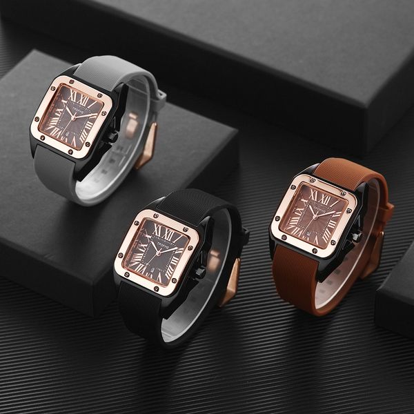 mens watches luxury watch leather watch strap square watch mechanical glide smooth second hand 41mm gold dial stainless steel sapphire glass, Slivery;brown
mens watches luxury watch leather watch strap square watch mechanical glide smooth second hand 41mm gold dial stainless steel sapphire glass, Slivery;brown