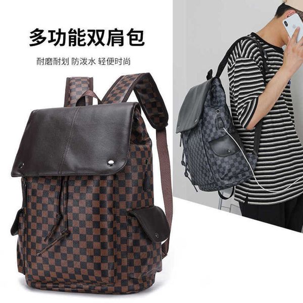 men's checkered backpack fashion trend leisure business travel bag student large capacity pu schoolbag computer 230423
men's checkered backpack fashion trend leisure business travel bag student large capacity pu schoolbag computer 230423