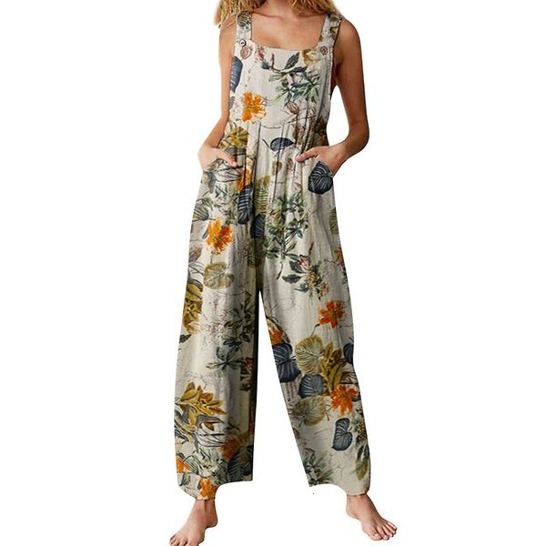 women's jumpsuits rompers women rompers summer loose linen cotton jumpsuit sleeveless backless leaf floral print square neck playsuits, Black;white
women's jumpsuits rompers women rompers summer loose linen cotton jumpsuit sleeveless backless leaf floral print square neck playsuits, Black;white