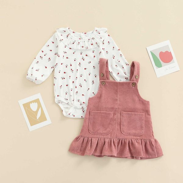 clothing sets baby girl outfit set newborn toddler girls clothes long sleeve floral printed romper +corduroy suspender ski aa230426, White
clothing sets baby girl outfit set newborn toddler girls clothes long sleeve floral printed romper +corduroy suspender ski aa230426, White