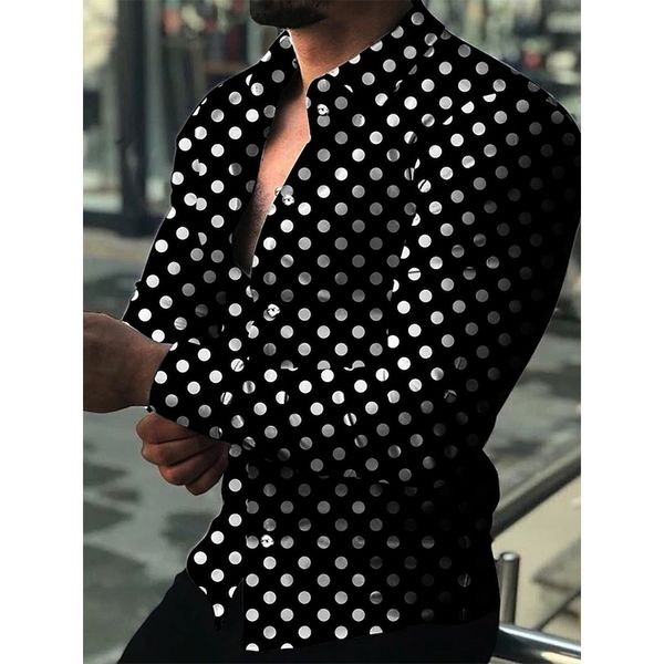 men's casual shirts fashion luxury shirts for men oversized casual shirt polka dot print long sleeve men's clothing club party ca, White;black
men's casual shirts fashion luxury shirts for men oversized casual shirt polka dot print long sleeve men's clothing club party ca, White;black
