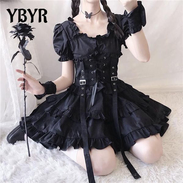 dresses ybyr black gothic lolita dress japanese girl punk style puff sleeve bandage mini dress women ruffles dresses club clothes, Black;gray
dresses ybyr black gothic lolita dress japanese girl punk style puff sleeve bandage mini dress women ruffles dresses club clothes, Black;gray