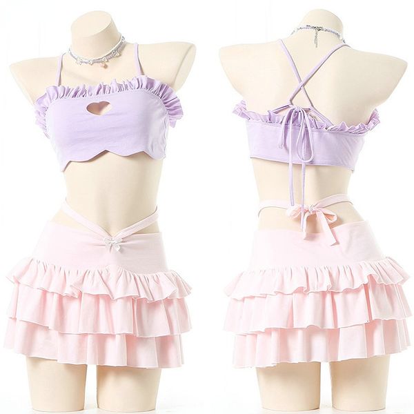 women's swimwear summer sweet girl anime cute love hollow swimsuit unifrom cake skirt women macaron outfits costumes cosplay 230425, White;black
women's swimwear summer sweet girl anime cute love hollow swimsuit unifrom cake skirt women macaron outfits costumes cosplay 230425, White;black