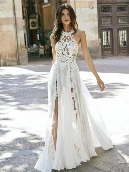 2023 new noble and elegant lace sleeveless backless hollowed out light and elegant chiffon party custom wedding dress, White
2023 new noble and elegant lace sleeveless backless hollowed out light and elegant chiffon party custom wedding dress, White
