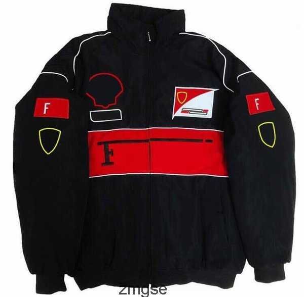 winter f1 formula racing jacket car full embroidered cotton clothing spot sale p859, Black;brown