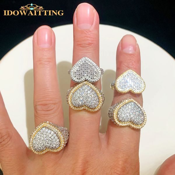 solitaire ring two tone color gold plated micro pave 5a cubic zirconia cz big heart band ring for women engagement finger jewelry 230425, Golden;silver
solitaire ring two tone color gold plated micro pave 5a cubic zirconia cz big heart band ring for women engagement finger jewelry 230425, Golden;silver