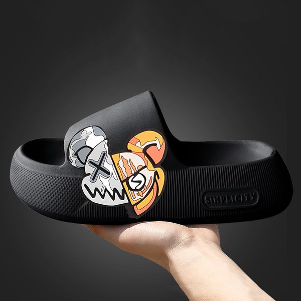 slippers fashion summer cute cartoon sticker thick sole women bathroom beach indoor sandals couple slides soft shoes 230426, Black
slippers fashion summer cute cartoon sticker thick sole women bathroom beach indoor sandals couple slides soft shoes 230426, Black
