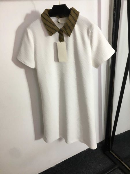 23ss womens designer clothing summer dresses women dress double g letter embossed patchwork color polo neck casual short-sleeved dress women, Black;gray
23ss womens designer clothing summer dresses women dress double g letter embossed patchwork color polo neck casual short-sleeved dress women, Black;gray