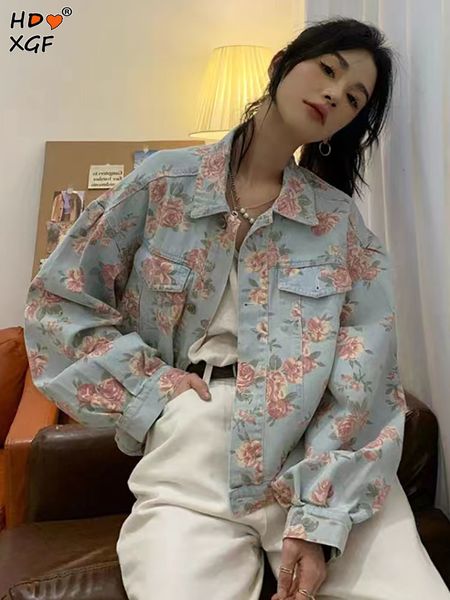 women's jackets sweet flower short denim jackets women spring autumn rose printing lapel button loose student jean jacket fashion casua, Black;brown
women's jackets sweet flower short denim jackets women spring autumn rose printing lapel button loose student jean jacket fashion casua, Black;brown