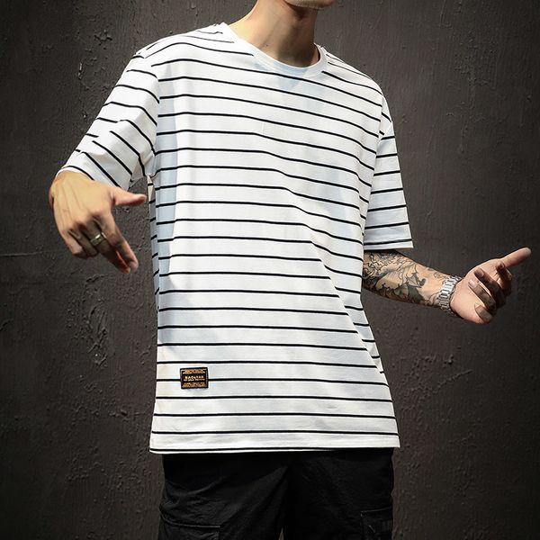 men's t-shirts fashion brand men's short sleeve t shirt summer o neck striped t shirt men plus size hip hop tees shirts streetwear, White;black
men's t-shirts fashion brand men's short sleeve t shirt summer o neck striped t shirt men plus size hip hop tees shirts streetwear, White;black