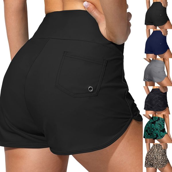 women's short's swim shorts with pockets high waisted board suit leopard suit women suit gender neutral wear 230426, White;black
women's short's swim shorts with pockets high waisted board suit leopard suit women suit gender neutral wear 230426, White;black