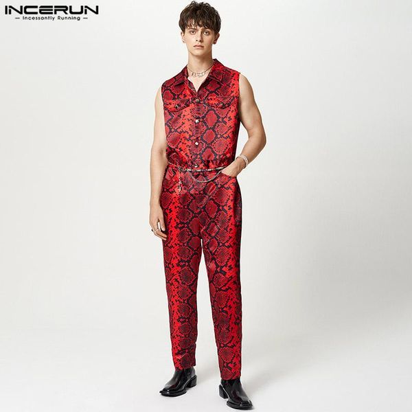 pants 2023 men jumpsuits leopard print lapel sleeveless casual rompers button streetwear fashion leisure men overalls s5xl incerun, Black
pants 2023 men jumpsuits leopard print lapel sleeveless casual rompers button streetwear fashion leisure men overalls s5xl incerun, Black