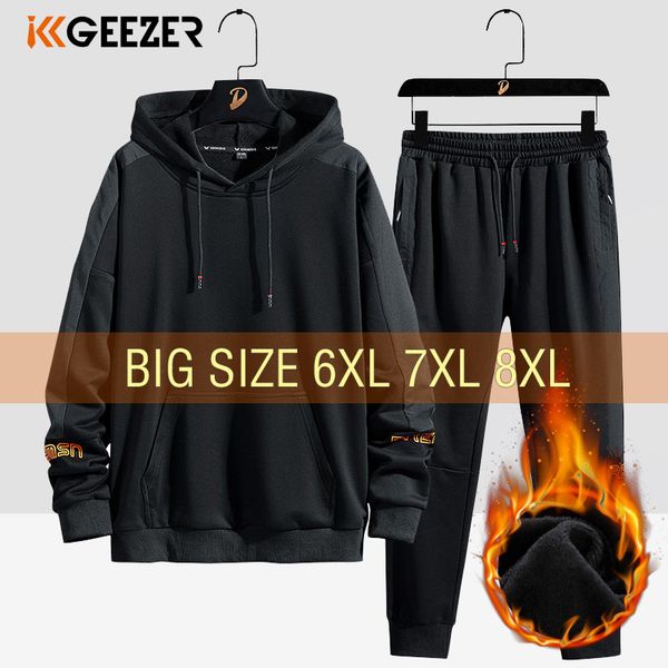 men's tracksuits winter men hoodies big size 6xl 7xl 8xl autumn hooded pants set 68% cotton fleece tracksuit streetwear sportswear swea, Gray
men's tracksuits winter men hoodies big size 6xl 7xl 8xl autumn hooded pants set 68% cotton fleece tracksuit streetwear sportswear swea, Gray