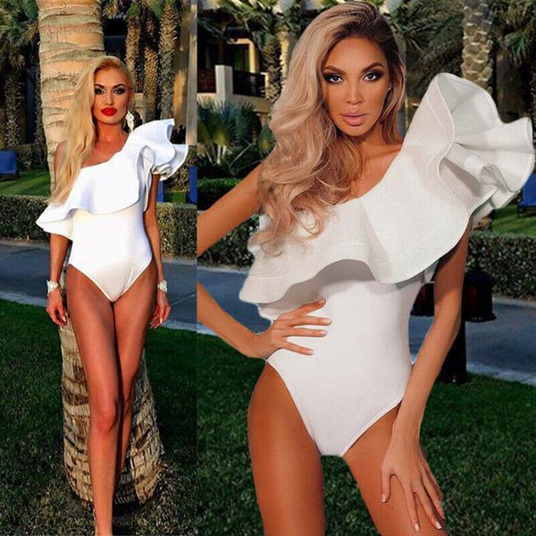 women's swimwear bikini ruffled bodysuit jumpsuit lady romper one shoulder lotus sleeve white black beach 230425
women's swimwear bikini ruffled bodysuit jumpsuit lady romper one shoulder lotus sleeve white black beach 230425