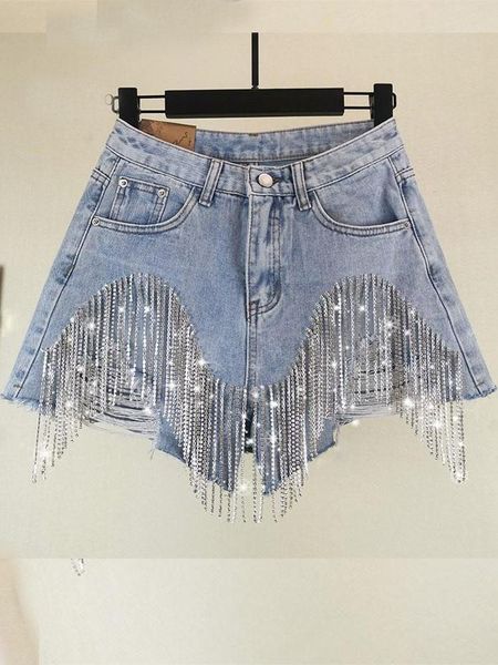 jeans diamond tassels women's denim shorts fashion high waist short jeans feminino korean streetwear women clothes 2022, Blue
jeans diamond tassels women's denim shorts fashion high waist short jeans feminino korean streetwear women clothes 2022, Blue