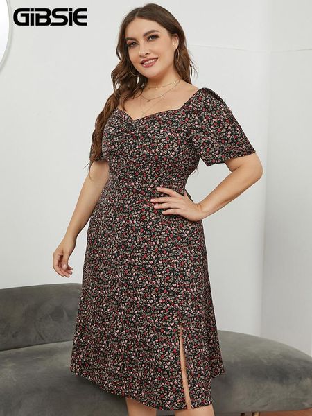 dresses gibsie sweetheart neck ditsy floral puff sleeve dress plus size 4xl 5xl women casual summer high waist aline split midi dresses, Black
dresses gibsie sweetheart neck ditsy floral puff sleeve dress plus size 4xl 5xl women casual summer high waist aline split midi dresses, Black