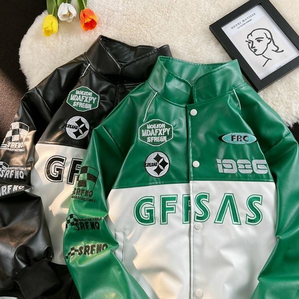 men's jackets gmiixder jaket balap kulit pu amerika uniseks spliced streetwear seragam bisbol gaya hong kong high street 230426, Black;brown
men's jackets gmiixder jaket balap kulit pu amerika uniseks spliced streetwear seragam bisbol gaya hong kong high street 230426, Black;brown