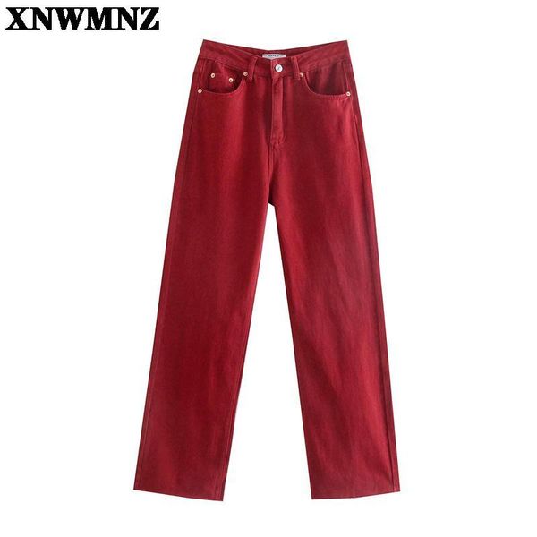 jeans xnwmnz pants for women fashion jeans pockets red wideleg jeans vintage high waist zipper fly female denim trousers xmas, Blue
jeans xnwmnz pants for women fashion jeans pockets red wideleg jeans vintage high waist zipper fly female denim trousers xmas, Blue