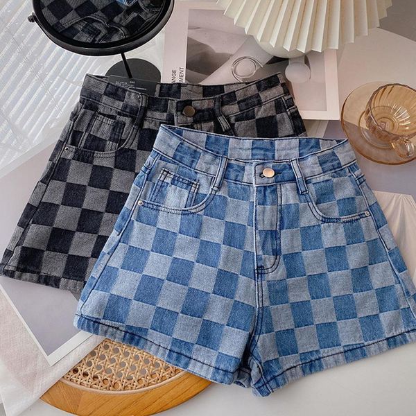 jeans street design sense plaid denim shorts women's spring summer 2022 new korean plaid matching high waist wide leg pants, Blue
jeans street design sense plaid denim shorts women's spring summer 2022 new korean plaid matching high waist wide leg pants, Blue