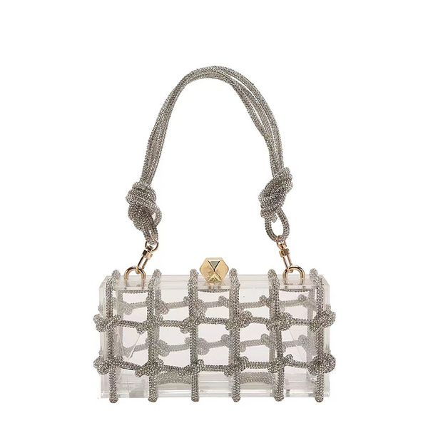 acrylic pack transparent box hand woven rhinestone shoulder evening bags under arm handbag
acrylic pack transparent box hand woven rhinestone shoulder evening bags under arm handbag