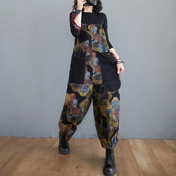 jeans 2021 new arrival spring autumn women loose casual vintga print anklelength pants cotton denim patchwork overalls jeans w746, Blue
jeans 2021 new arrival spring autumn women loose casual vintga print anklelength pants cotton denim patchwork overalls jeans w746, Blue