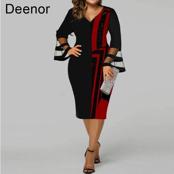 dresses deenor plus size dress digital positioning printing screen splicing large women's bag hip skirt party dresses, Black
dresses deenor plus size dress digital positioning printing screen splicing large women's bag hip skirt party dresses, Black