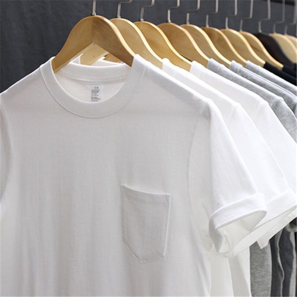 men's t-shirts 260g heavy weight men's t-shirt summer retro simple handsome chic casual soft solid color cotton pocket short sleev, White;black
men's t-shirts 260g heavy weight men's t-shirt summer retro simple handsome chic casual soft solid color cotton pocket short sleev, White;black