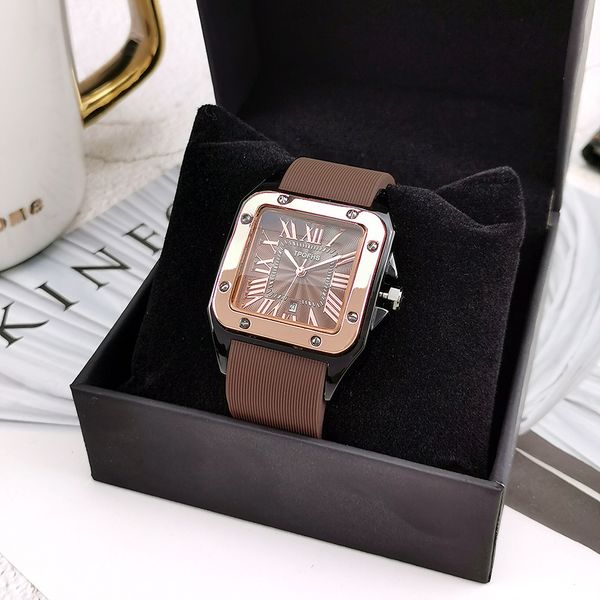 luxury watch quartz chronograph leather strap mens watches luminous red hands luminous sports wristwatches with all sub dial working automat, Slivery;brown
luxury watch quartz chronograph leather strap mens watches luminous red hands luminous sports wristwatches with all sub dial working automat, Slivery;brown
