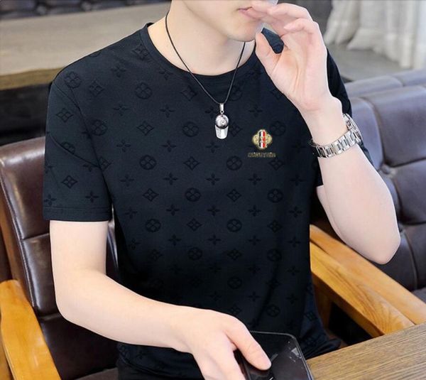 men's t-shirts designer trendy brand thin men's t-shirt 2023 summer new ice silk short sleeve fashion slim fit versatile round nec, White;black
men's t-shirts designer trendy brand thin men's t-shirt 2023 summer new ice silk short sleeve fashion slim fit versatile round nec, White;black