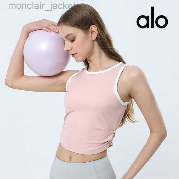 desginer alos yoga t shirt new sports nude contrast fitness dress women's sleeveless chest pad running summer, White
desginer alos yoga t shirt new sports nude contrast fitness dress women's sleeveless chest pad running summer, White