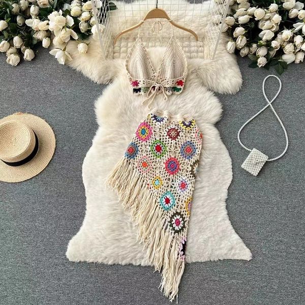women's swimwear women tassel tanks crop bikinis knitted crochet swimming swimwear bead work beachwear camisole women hollow out skirt, White;black
women's swimwear women tassel tanks crop bikinis knitted crochet swimming swimwear bead work beachwear camisole women hollow out skirt, White;black
