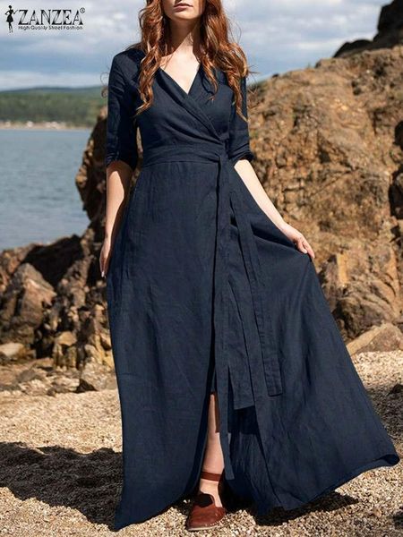 dresses zanzea women vintage lace up maxi sundress 2022 summer elegant half sleeve v neck solid dress kaftan robe femme holiday vestido, Black;gray
dresses zanzea women vintage lace up maxi sundress 2022 summer elegant half sleeve v neck solid dress kaftan robe femme holiday vestido, Black;gray