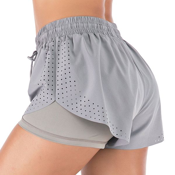 lululike summer women running shorts outdoor training shorts double layer fake two piece sports yoga shorts, White;black
lululike summer women running shorts outdoor training shorts double layer fake two piece sports yoga shorts, White;black