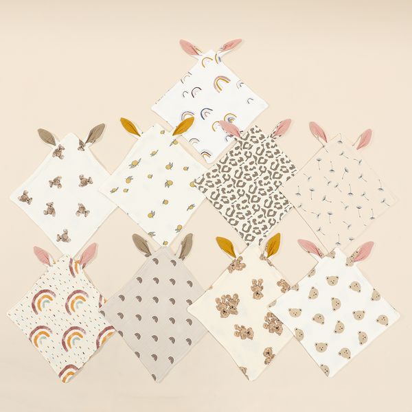 new baby printed comforting towel rabbit ear cotton gauze baby sleeping blanket double layer pure cotton saliva towel square towel dh025
new baby printed comforting towel rabbit ear cotton gauze baby sleeping blanket double layer pure cotton saliva towel square towel dh025