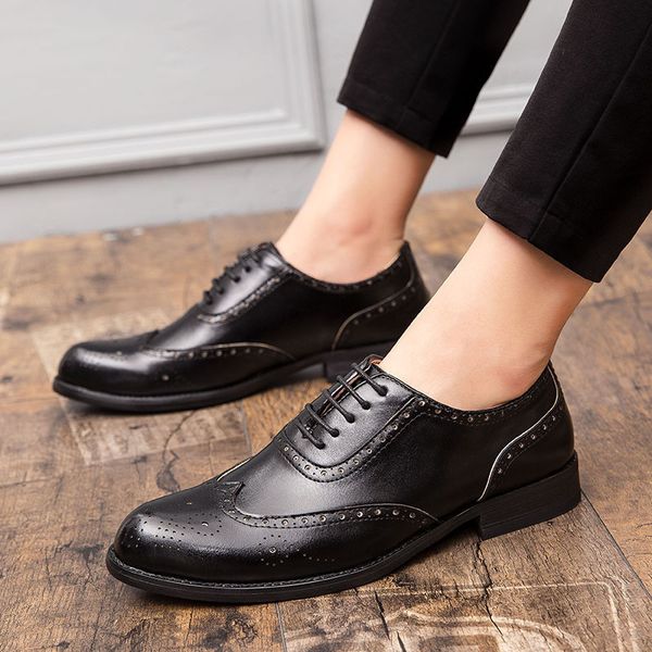 men pu leather fashion shoes low heel fringe dress brogue spring ankle boots vintage classic male casual lp140 211102, Black
men pu leather fashion shoes low heel fringe dress brogue spring ankle boots vintage classic male casual lp140 211102, Black