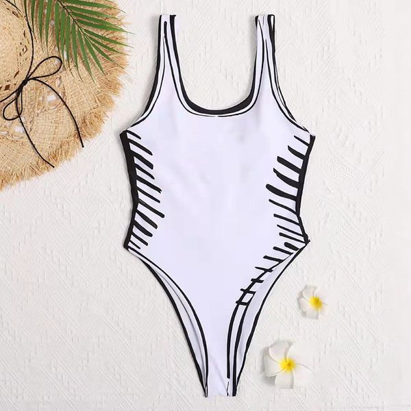summer women swimwear etter white hand-painted line pattern one piece swimsuits womens three-point lace up beach sunshine island bikini, White;black
summer women swimwear etter white hand-painted line pattern one piece swimsuits womens three-point lace up beach sunshine island bikini, White;black