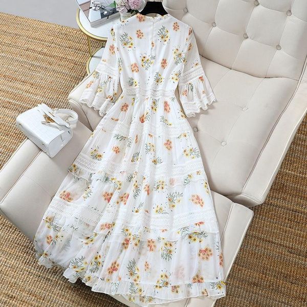 dresses summer new plus size women's printed chiffon casual dress elegant floral vneck dress, Black;gray
dresses summer new plus size women's printed chiffon casual dress elegant floral vneck dress, Black;gray