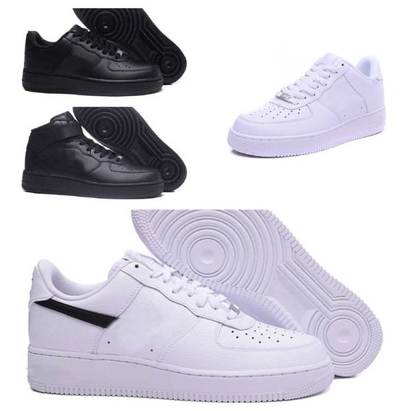 Image of 2023 FORCE Running Shoes Sale Outdoor Men Low Skateboard Shoes Cheap One Unisex 1 Knit Euro Airs High Women All White Black Wheat New Pattern Designer Sneakers S1