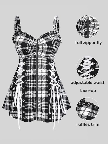 tanks rosegal black plaid front full zipper tank fashion sweetheart neck empire waist ruffles vests women summer streetwear 5xl, Black;white
tanks rosegal black plaid front full zipper tank fashion sweetheart neck empire waist ruffles vests women summer streetwear 5xl, Black;white