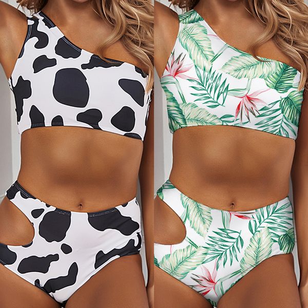women's swimwear outer single swimsuit high waist multicolor printed european and american bikini split wholesale 230425, White;black
women's swimwear outer single swimsuit high waist multicolor printed european and american bikini split wholesale 230425, White;black
