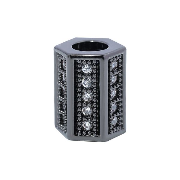 big hole micro pave copper hexagon charm beads for jewelry making, Bronze;silver
big hole micro pave copper hexagon charm beads for jewelry making, Bronze;silver